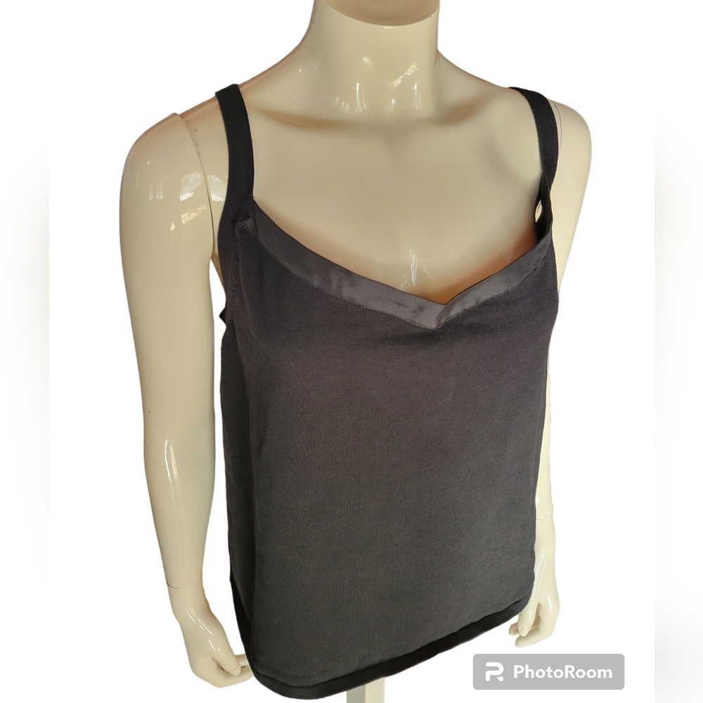 size 2X cable & gauge silk and cotton blend tank